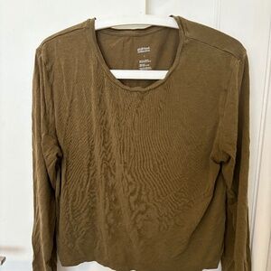 Girlfriend collective long sleeve cupro tee green large